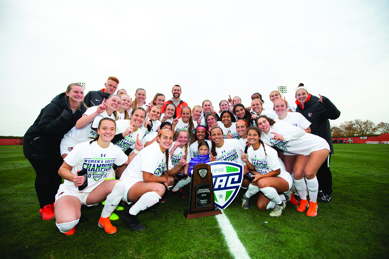 BGSU Women's Soccer Team Winning MAC