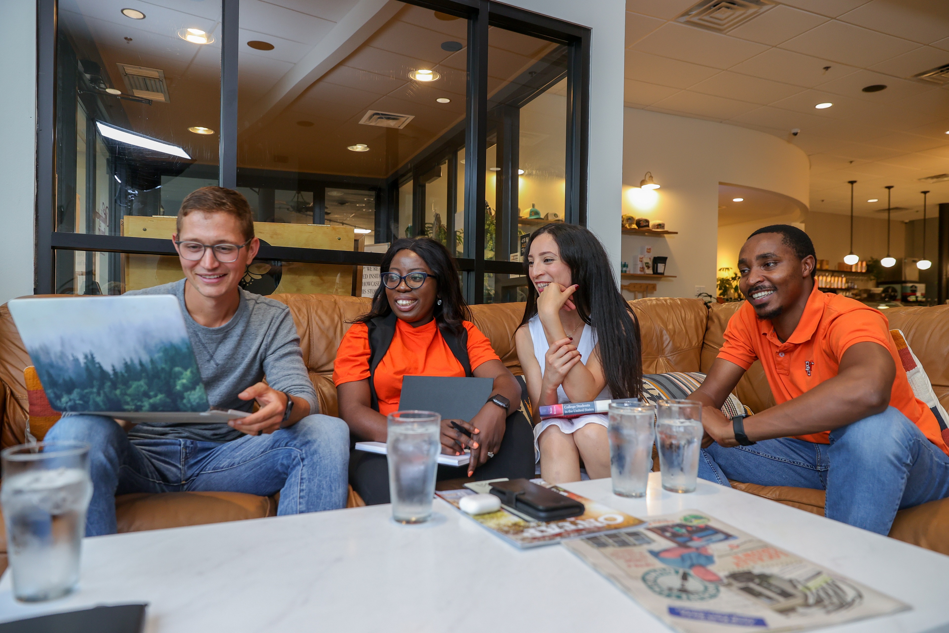 BGSU students gathered downtown