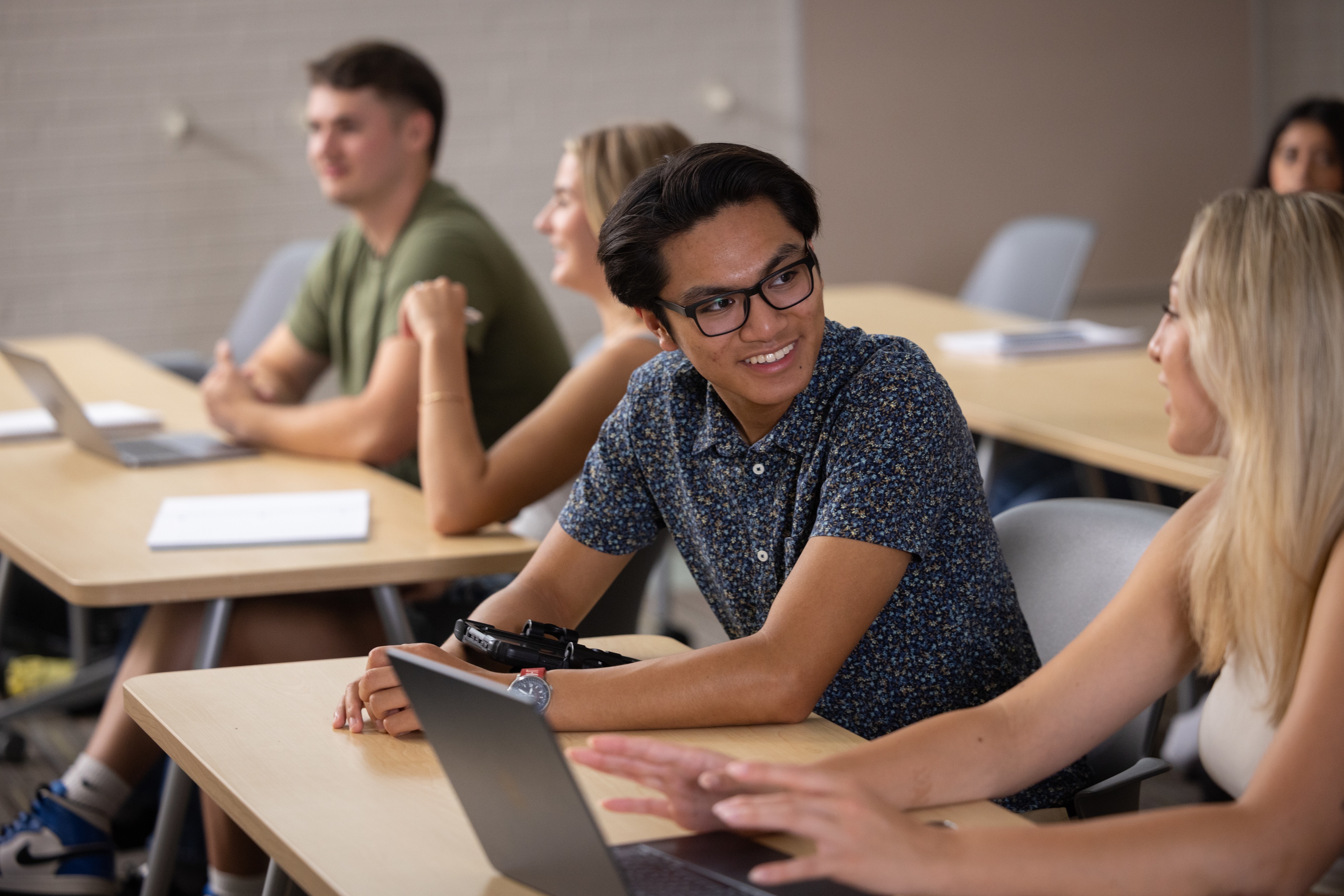 students on campus