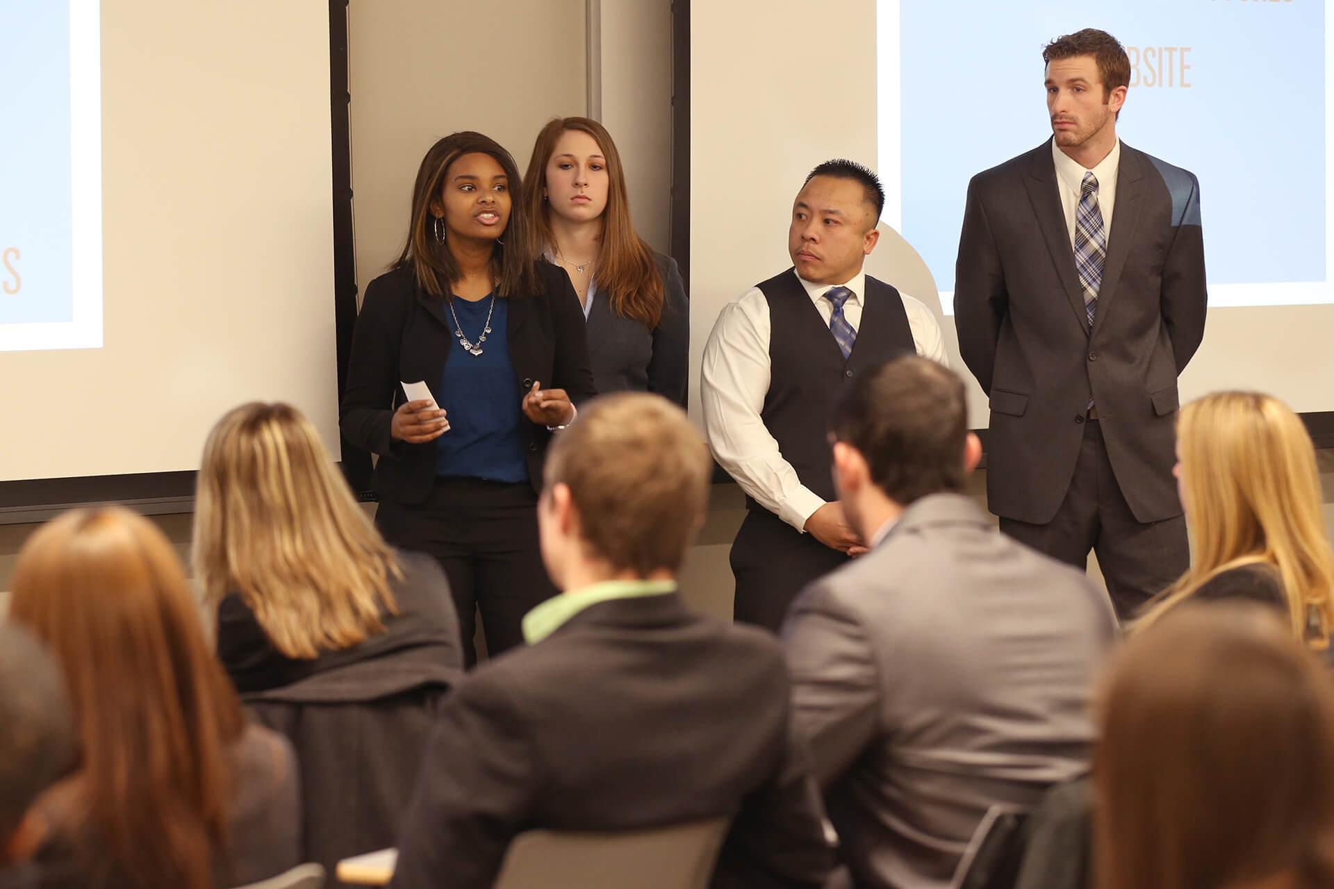 Students presenting