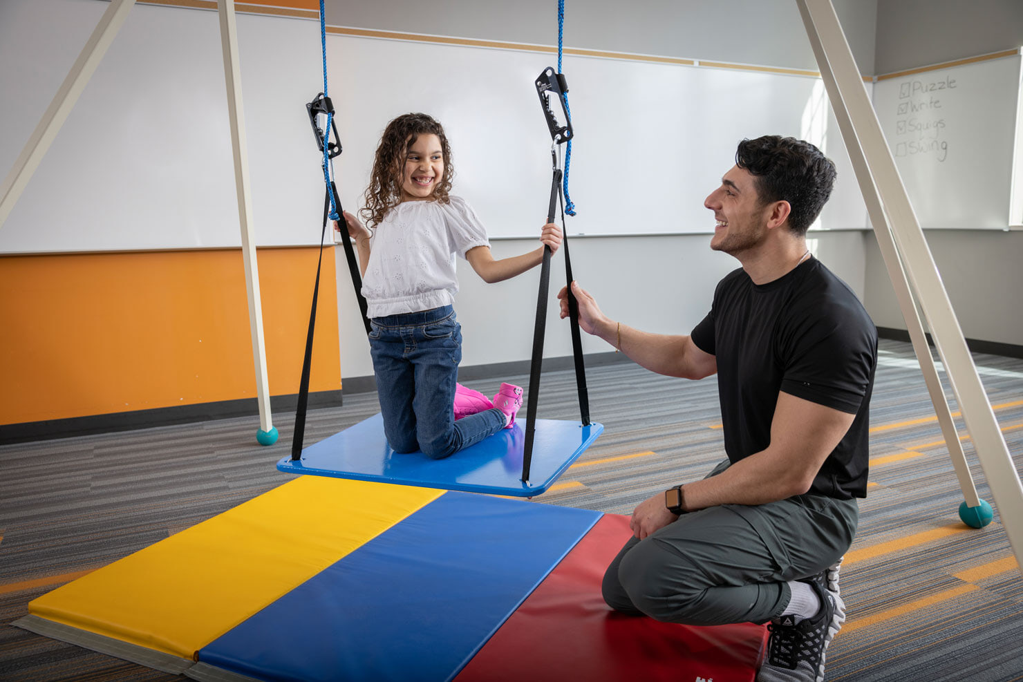 Occupational therapist and patient