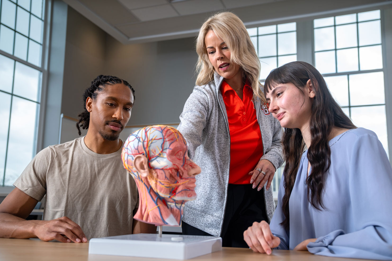 Occupational therapist and patient