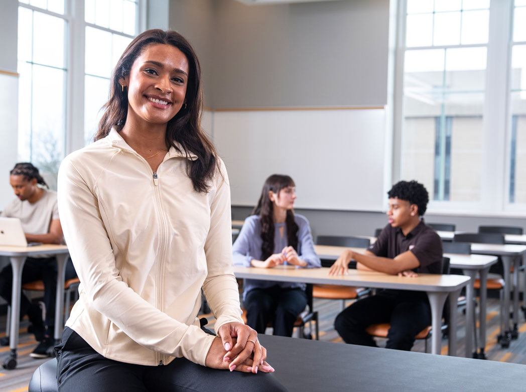 Student smiling