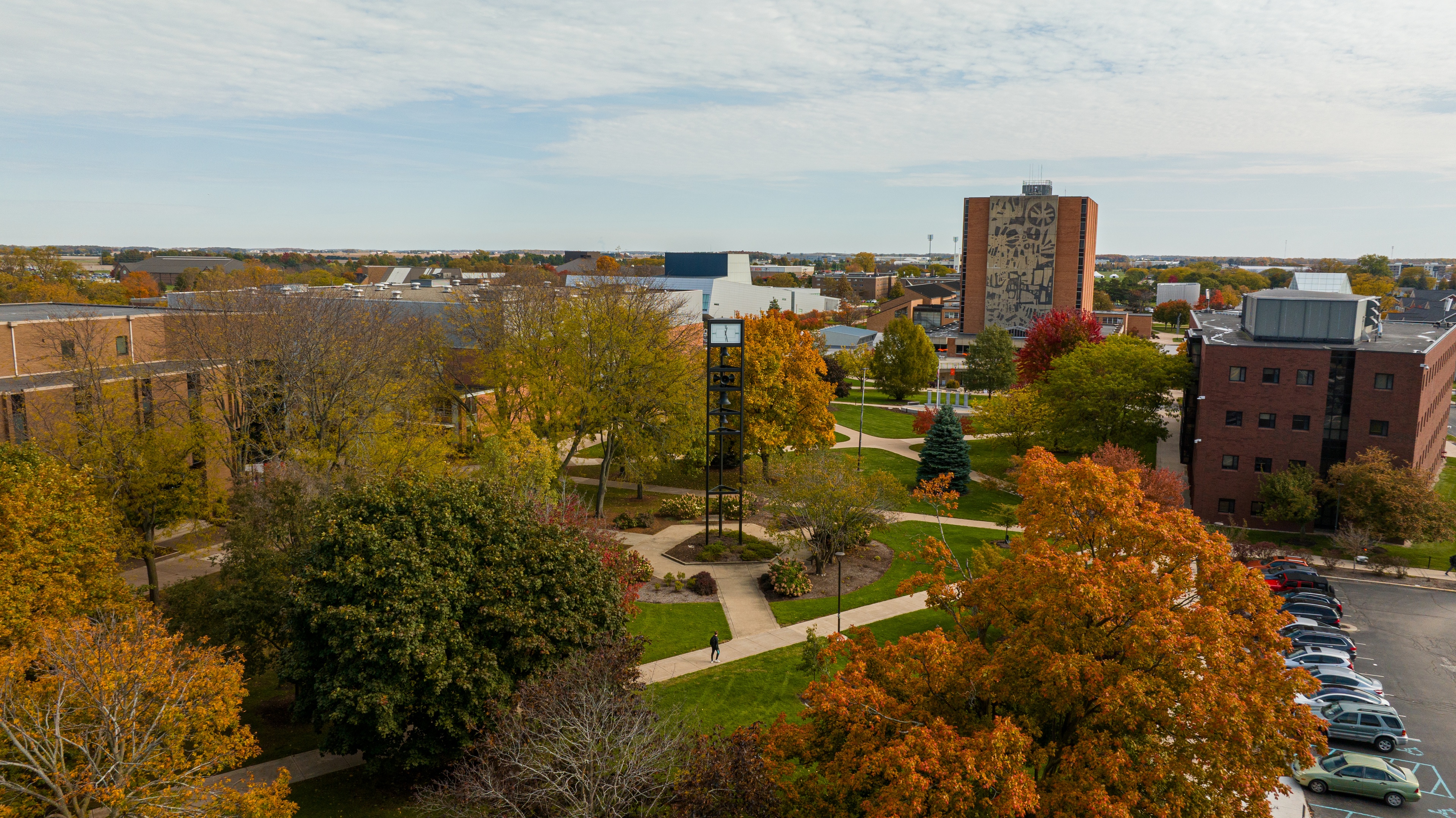 Fall Colors on Campus Drone Photography
