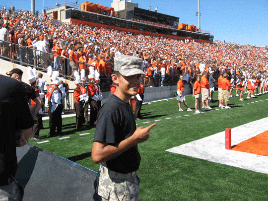 Cadet smiling for picture