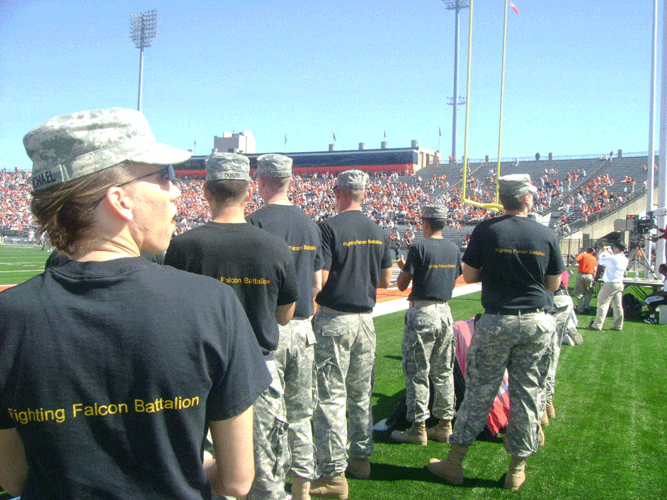 group standing by