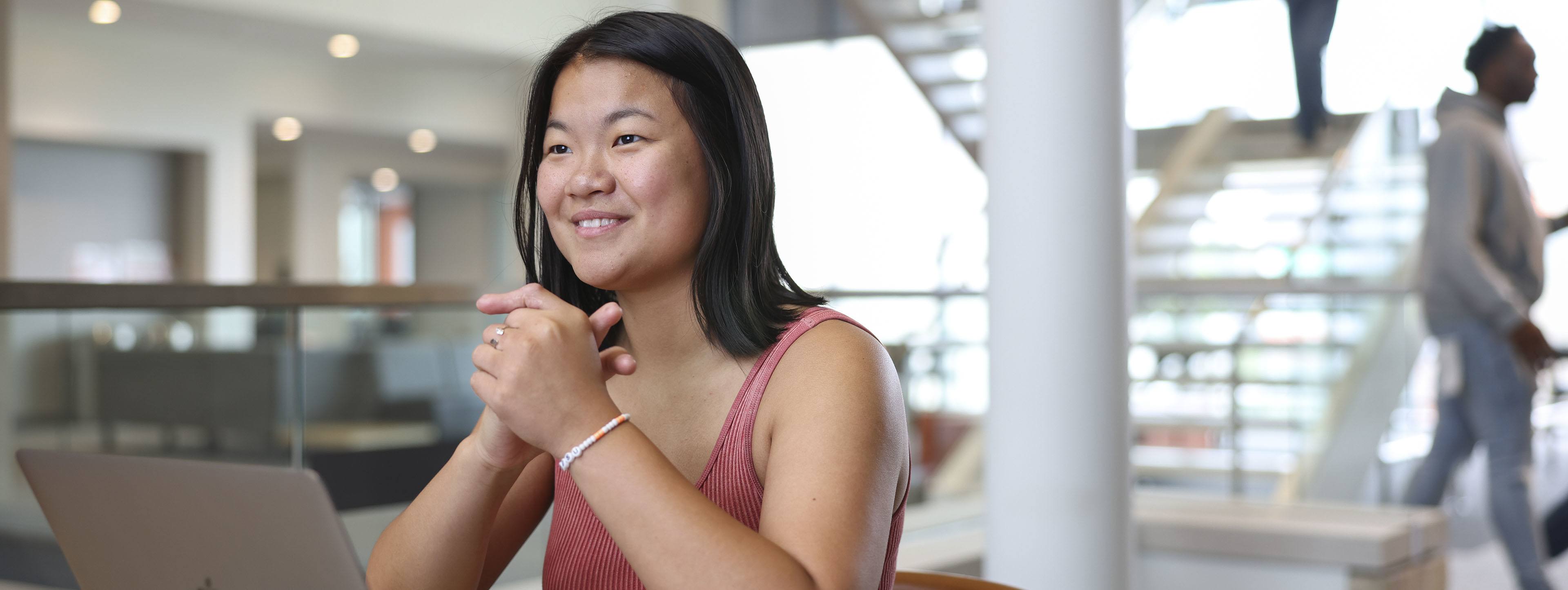 Student smiling