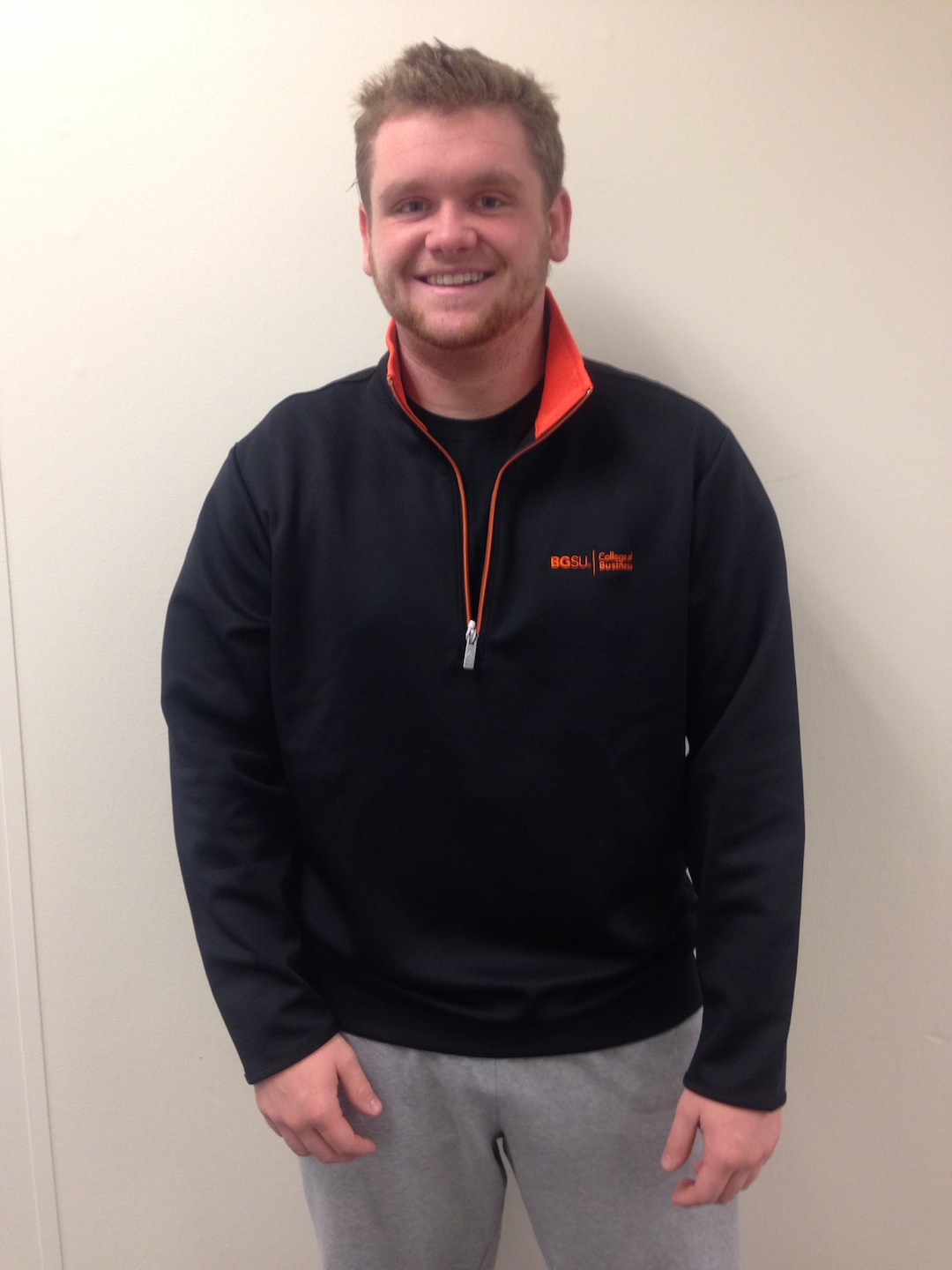 Faculty ambassador modeling jacket