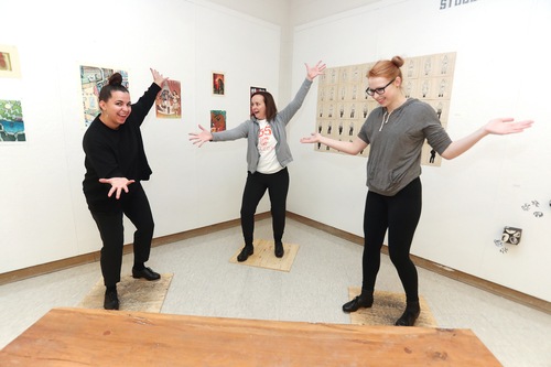 artsx dancing in gallery