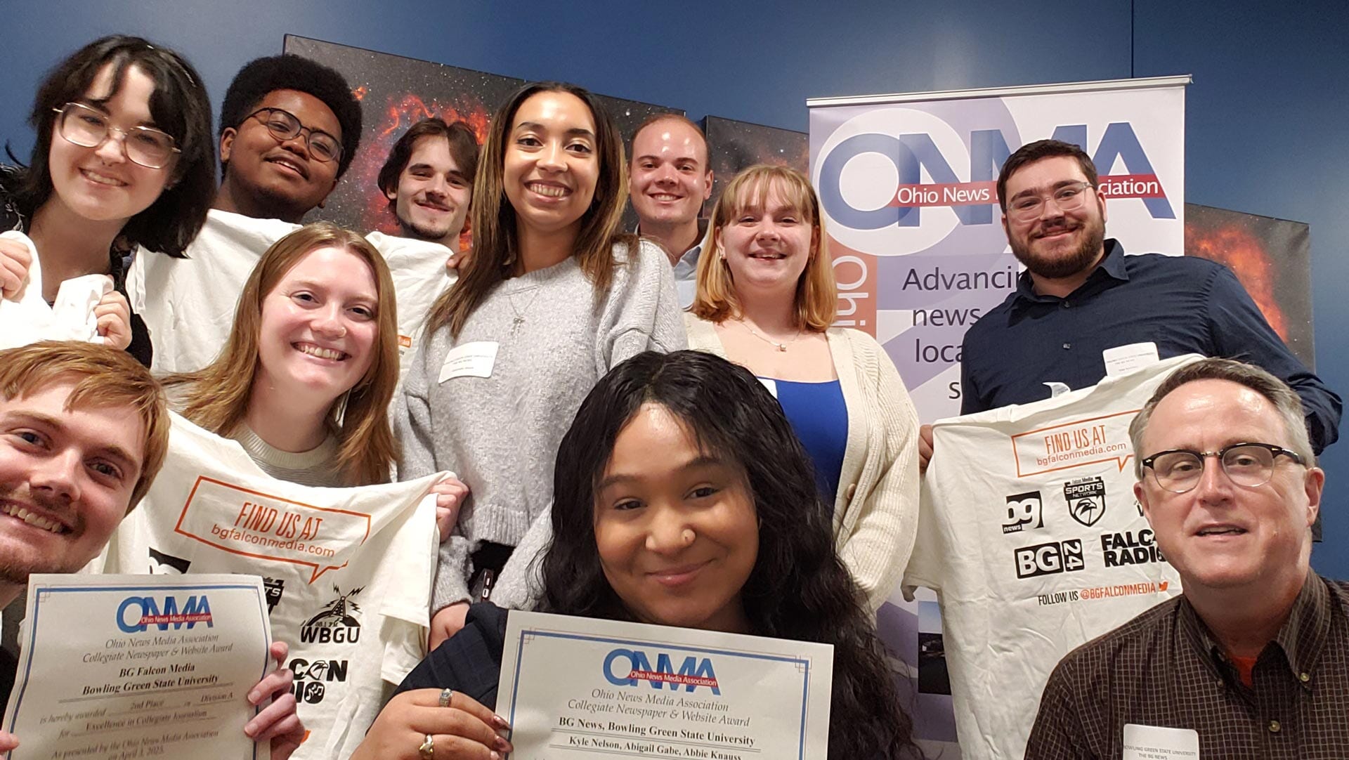 BG Falcon Media at Ohio News Media Association News & Collegiate Fellowship Day