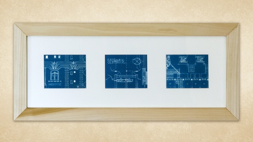 Hotel Secor Blueprint Triptych