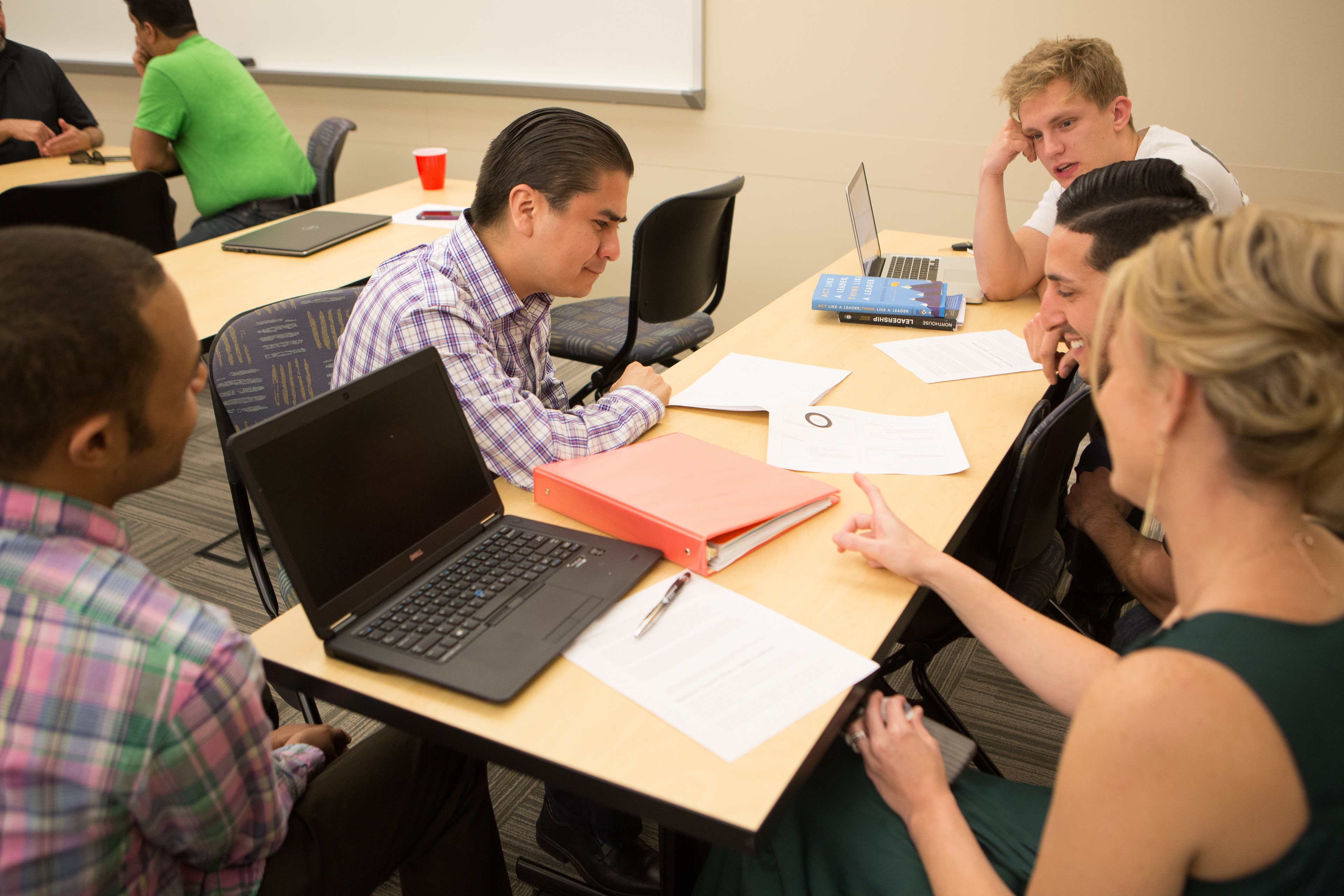 Students working on group project