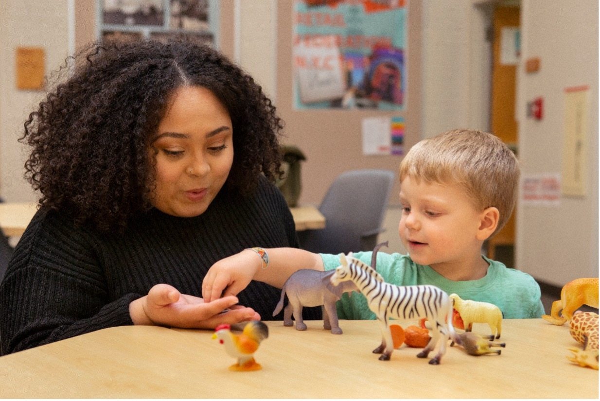 adult and child learning