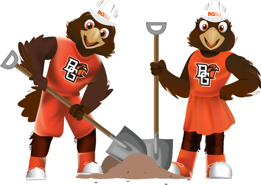 Freddie and Frieda in hard hats