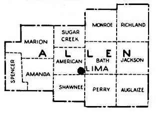 Map of Allen County Townships
