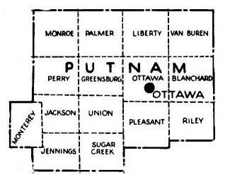 Map of Putnum County Townships