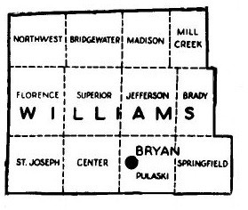 Map of Williams County Townships