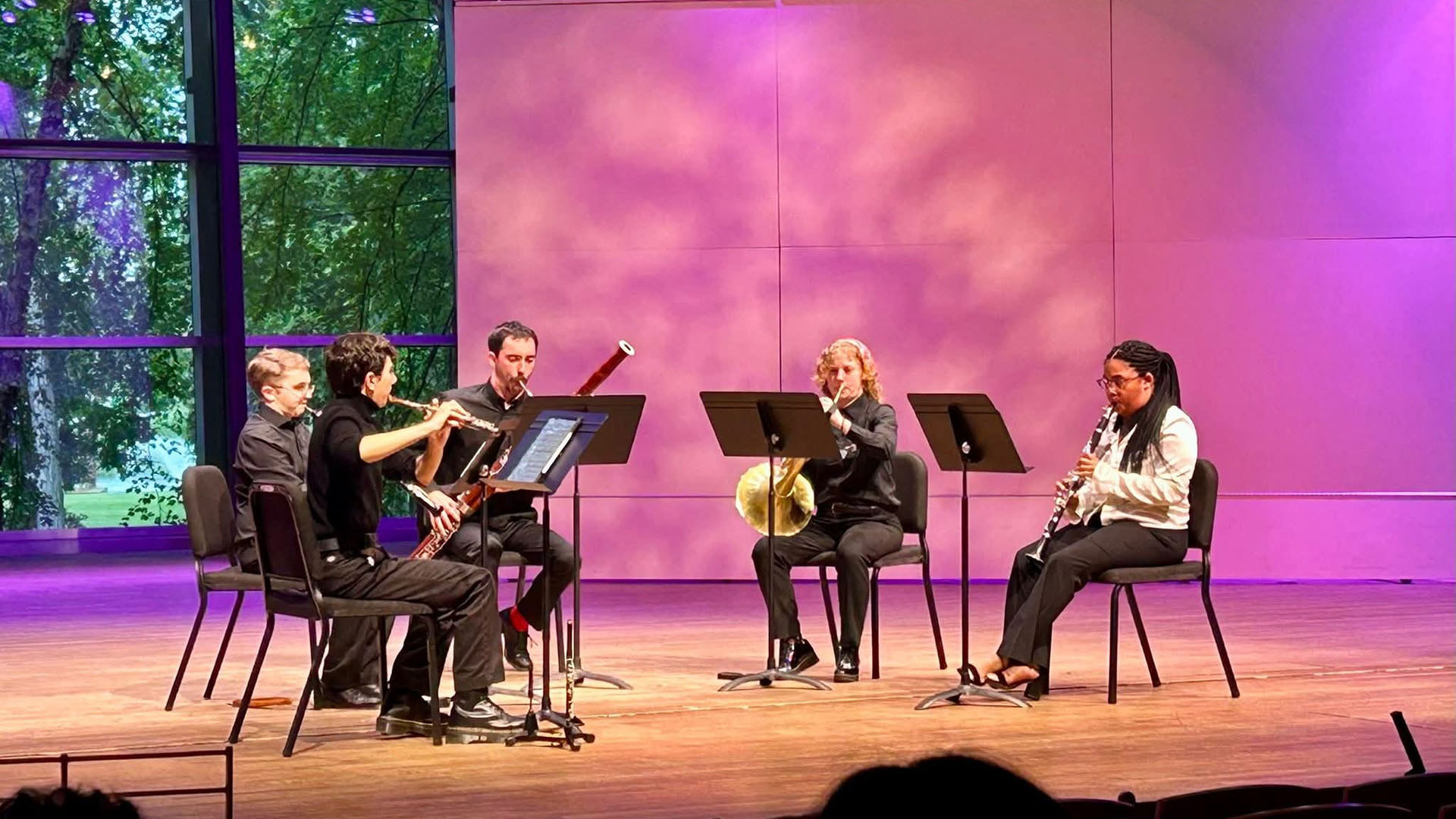 Haley Harrison (right) performing at the Mostly Modern Festival