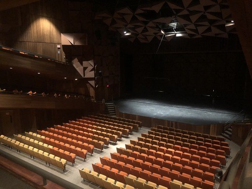 The large concert hall houses major concerts and performances