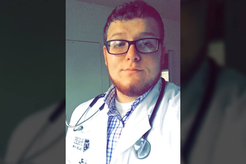 Nursing student Evan Barnett
