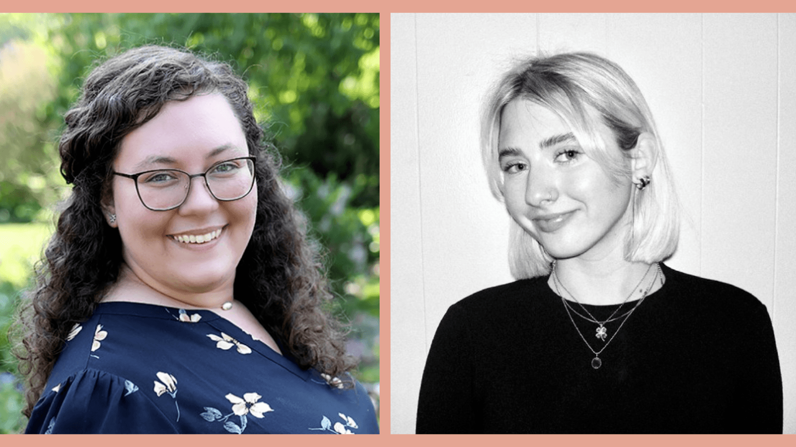Portrait photos of two women next to each other