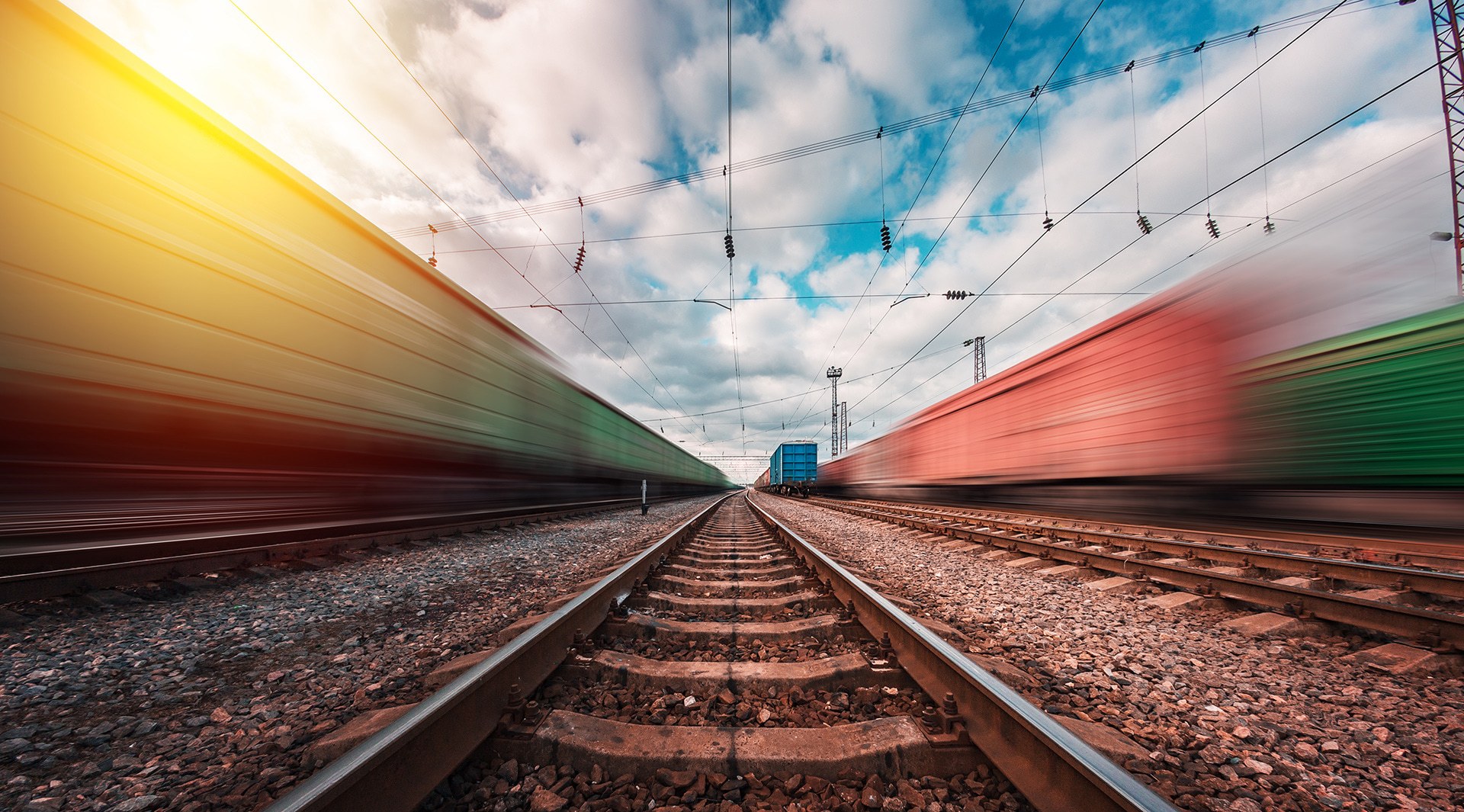 A train yard.