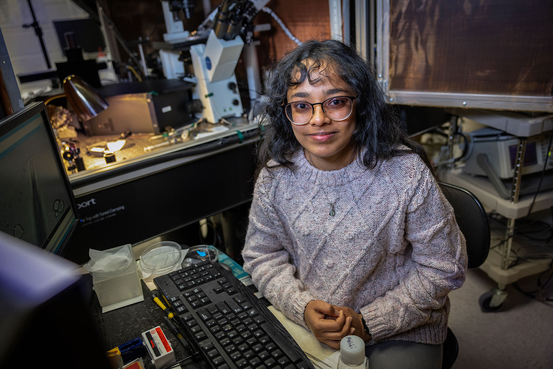 A student poses for a photo.