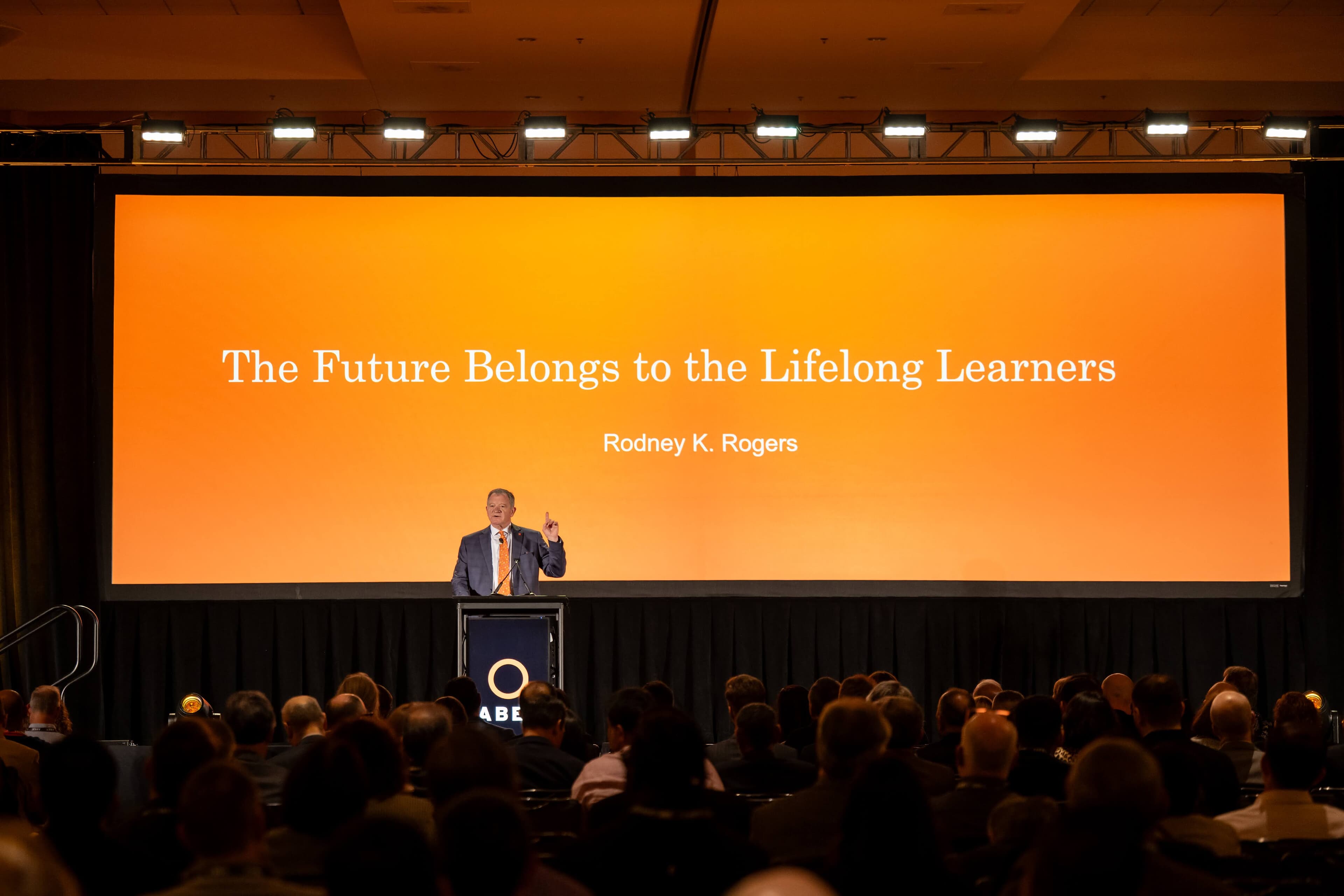 President Rogers presenting