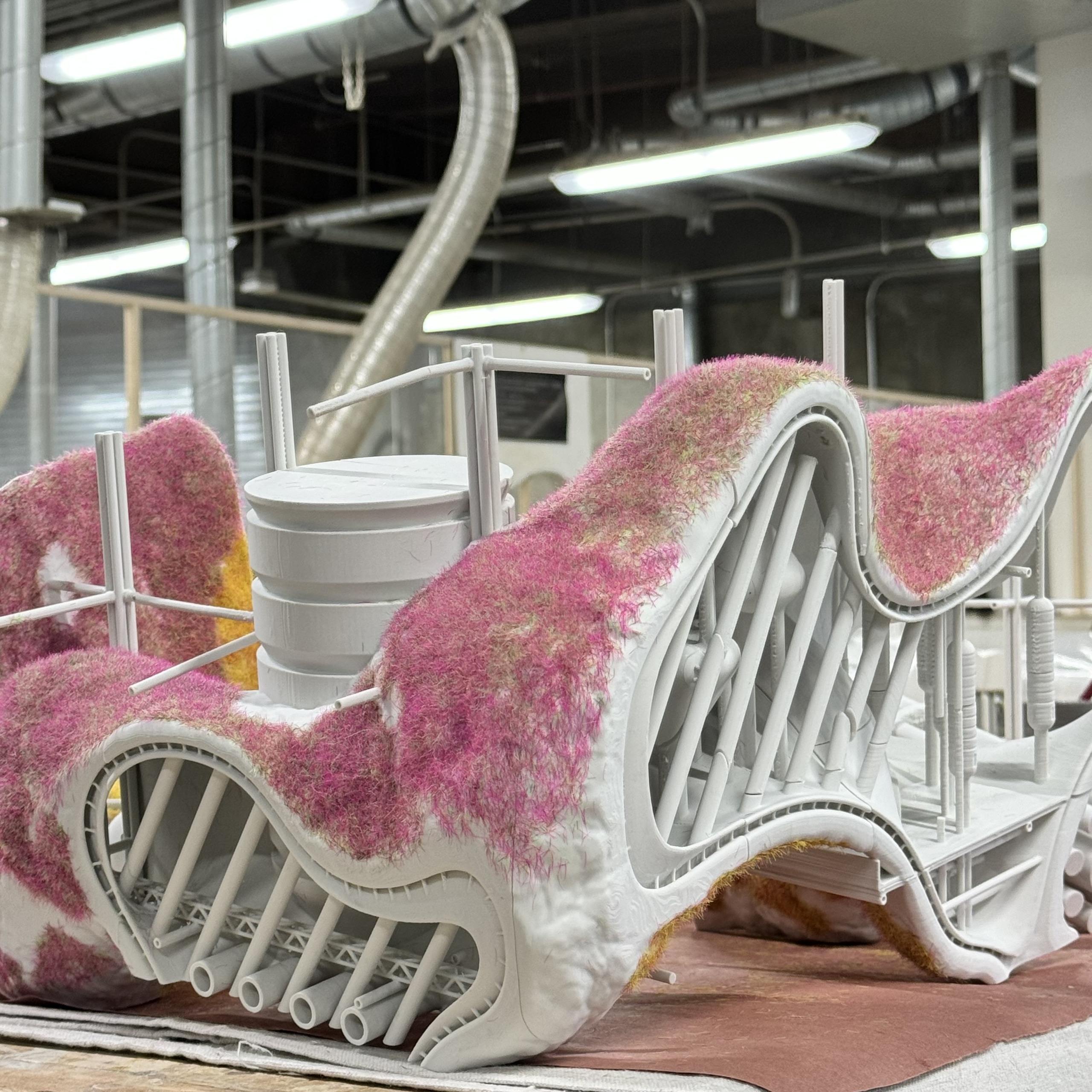 3D printed structure with moss