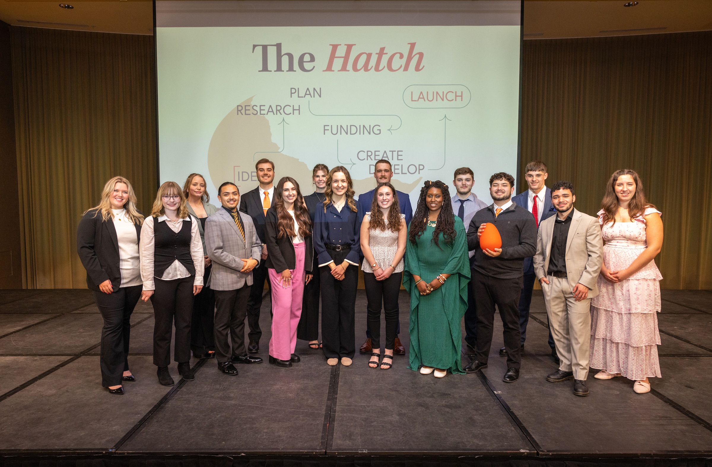 The Hatch students on stage
