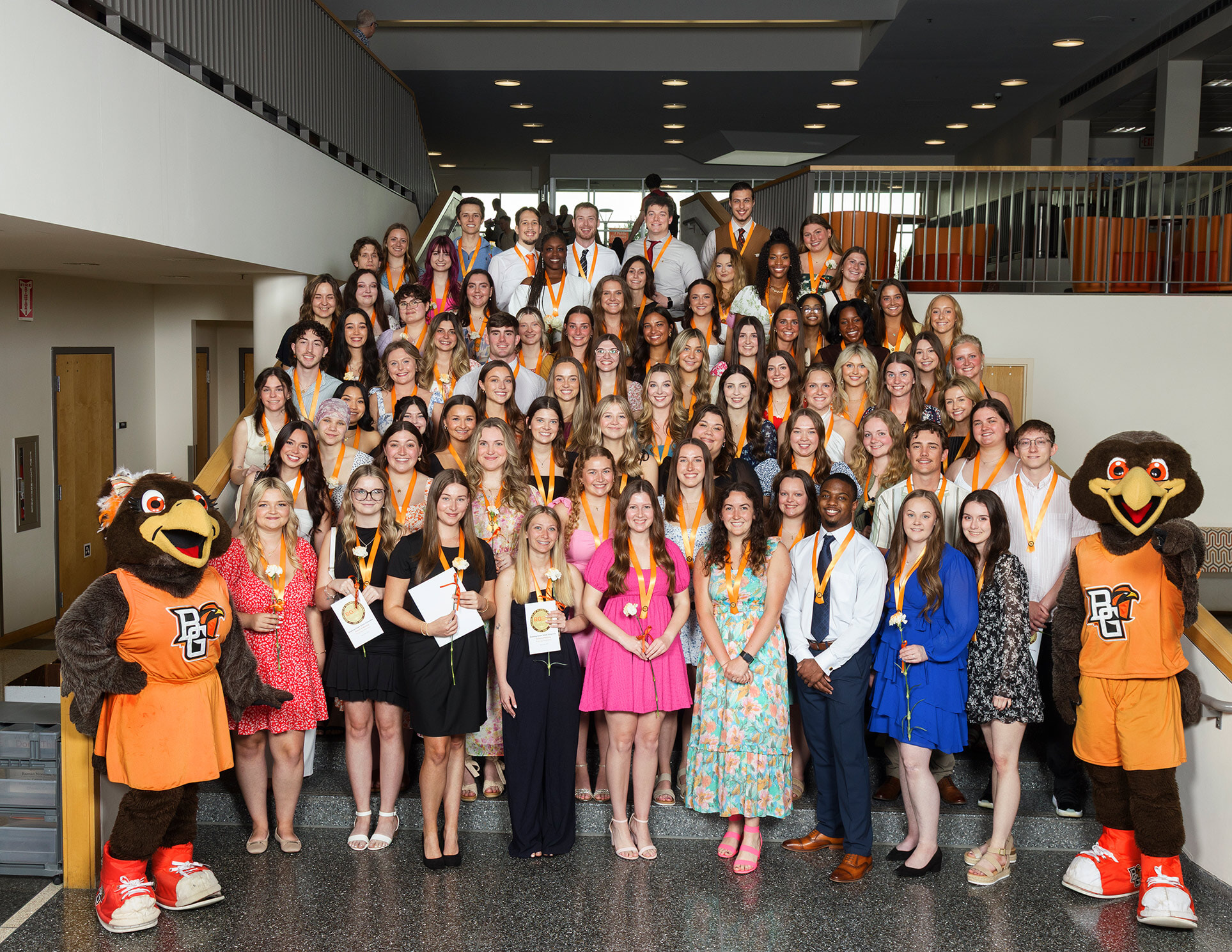Nursing students pose for a photo.