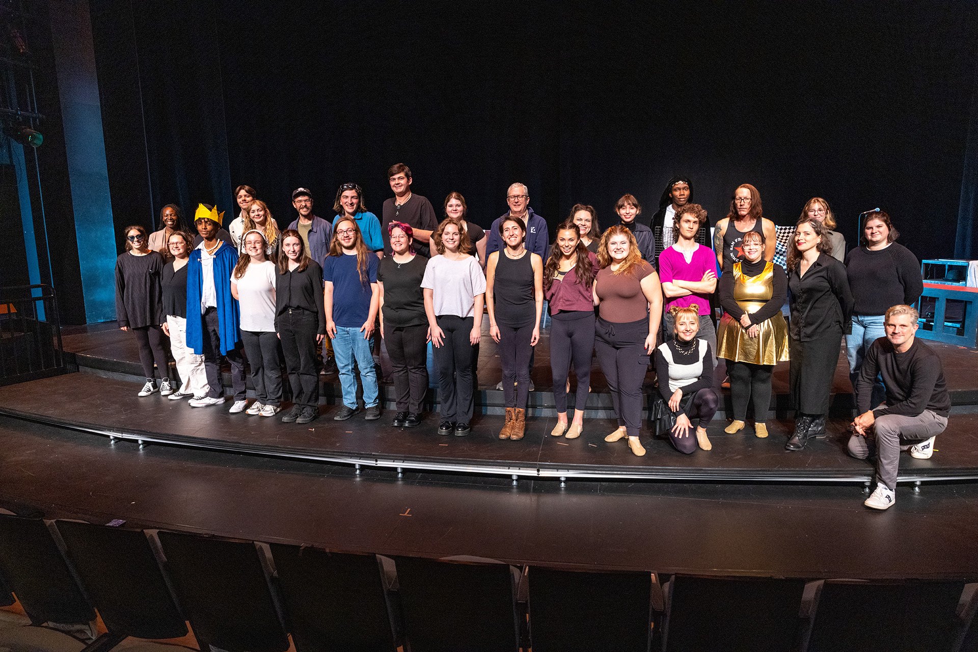 A group poses for a photo.