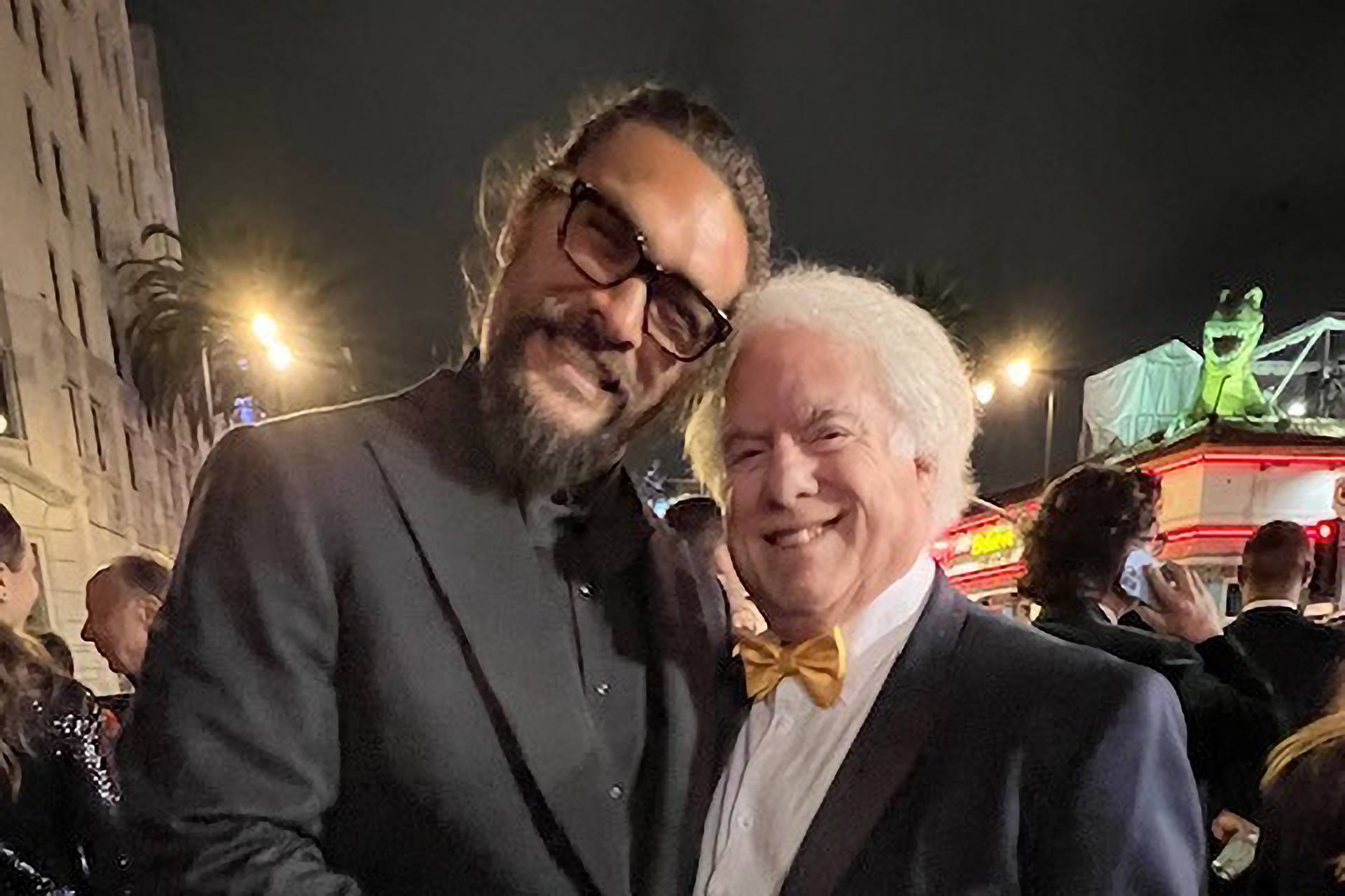 Actor Jason Momoa with BSGU alumnus Jeff B. Witjas