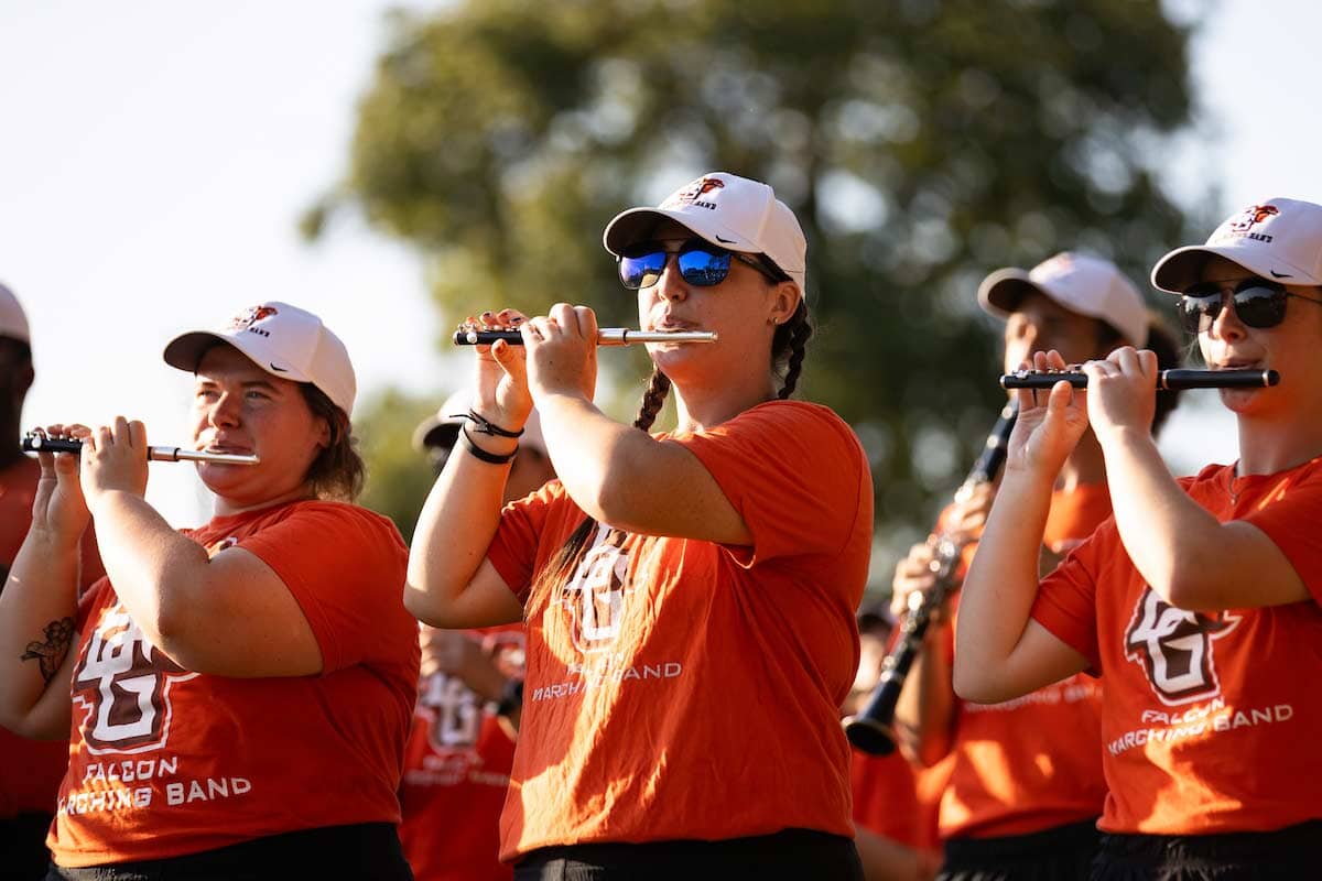 Falcon Marching Band performing