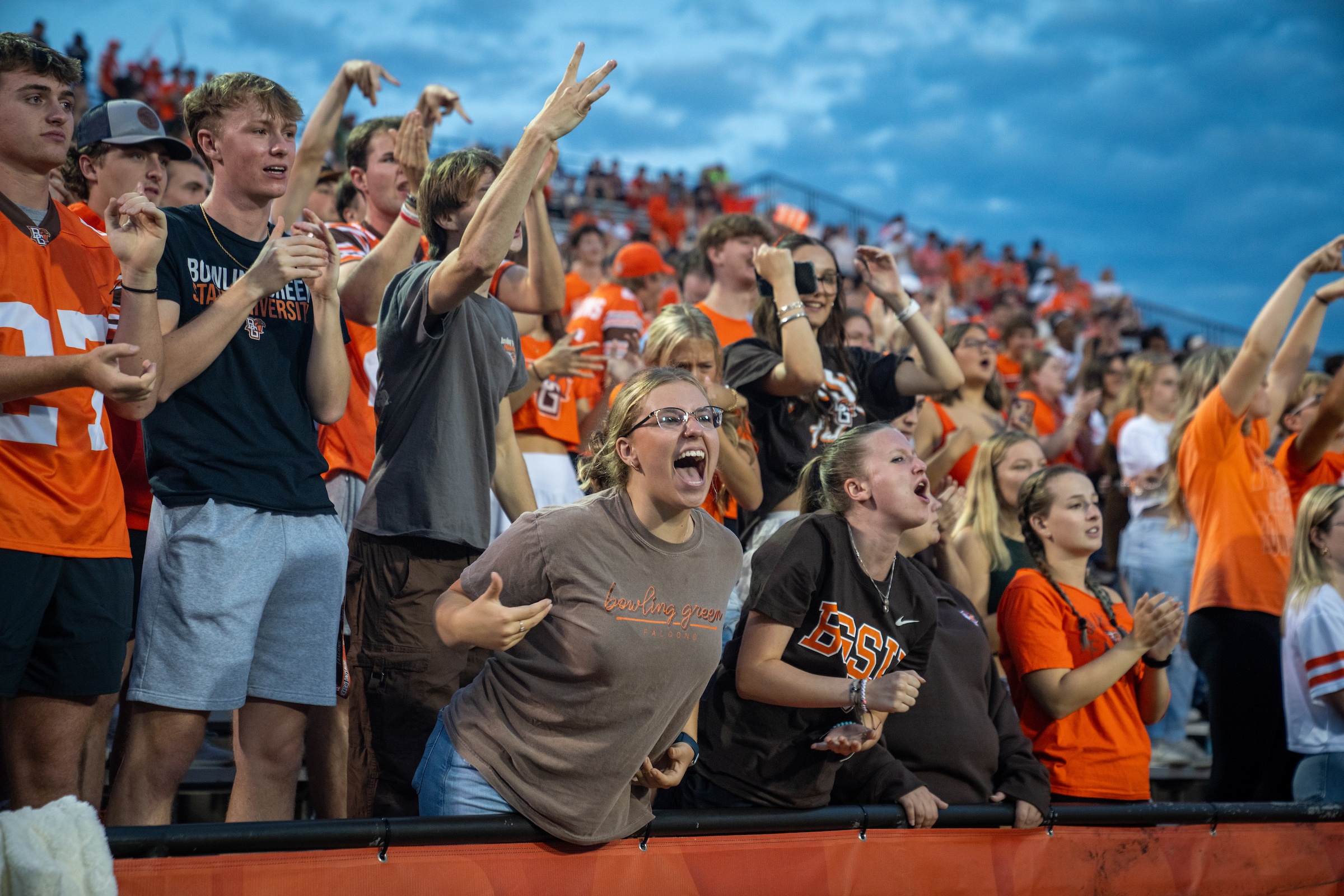 BGSU fans cheer during the game