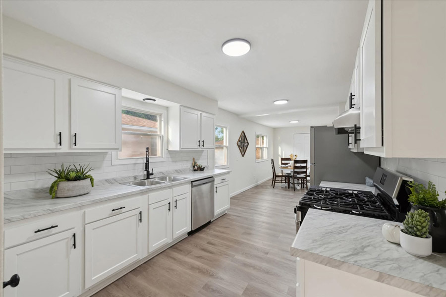 A recently remodeled kitchen