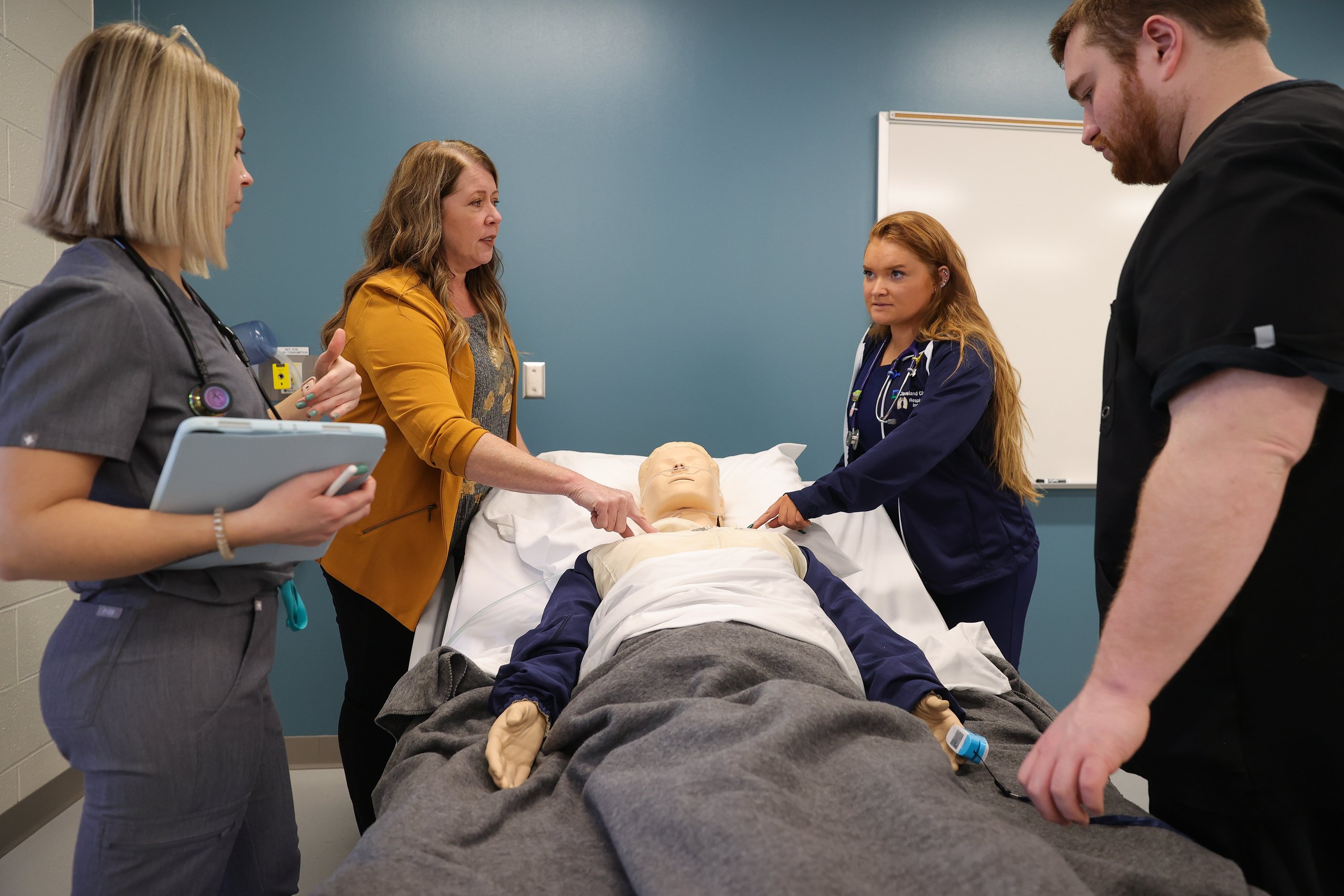 BGSU Firelands Respiratory Care Skills Lab.