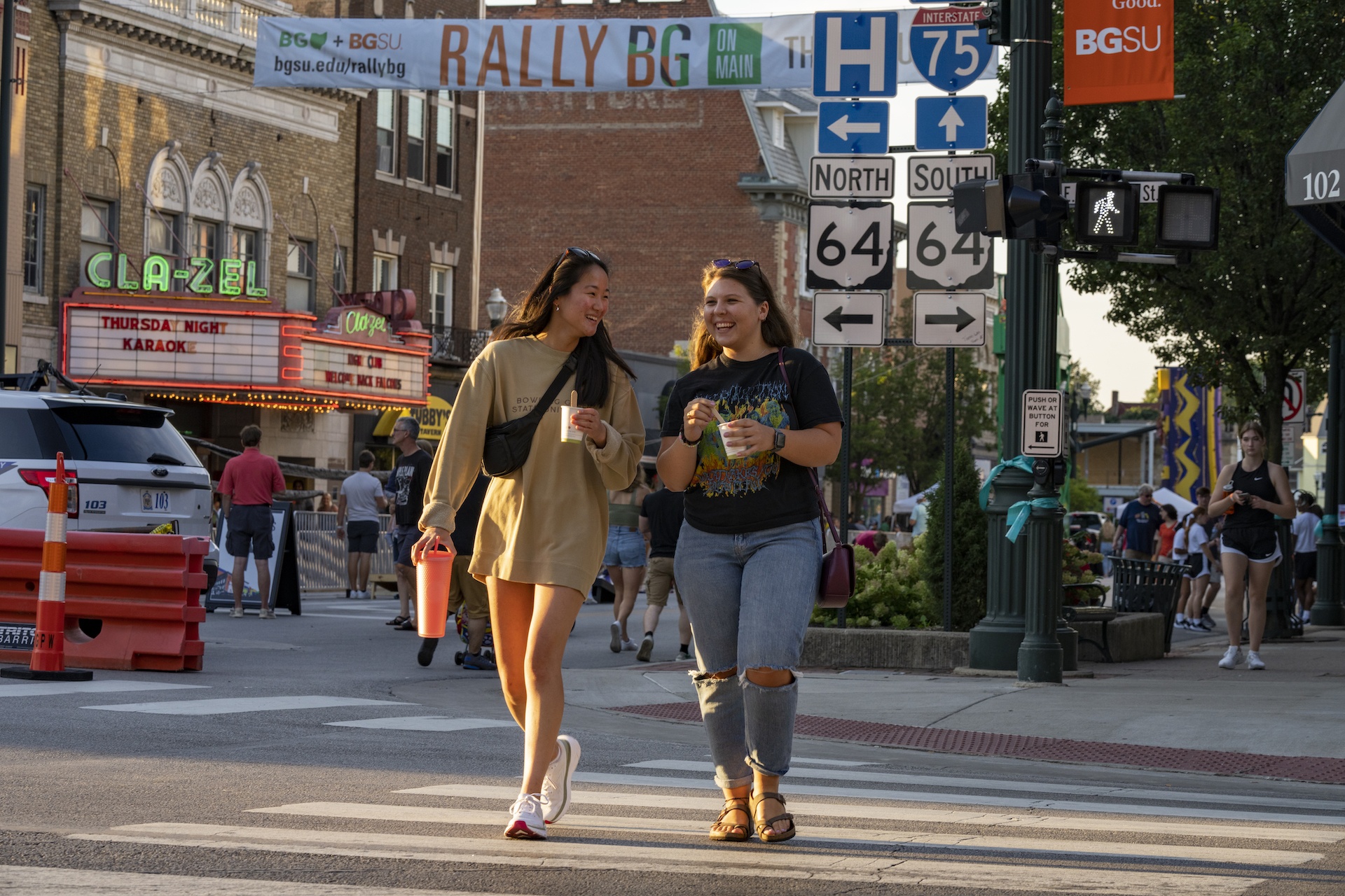 Locals enjoying Rally BG on Main